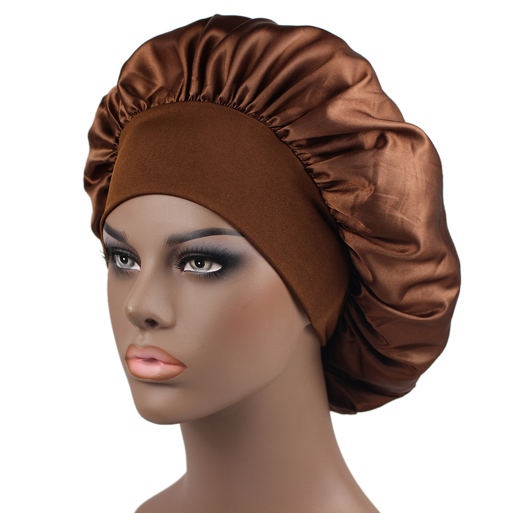 Women's2024 Trendy Minimalist Silk Bonnet for Sleeping, Soft Elastic Wide Edge Hair Protection Satin Hangover Head Cap for Daily Life,Sleeping Fitted Hat for Women
