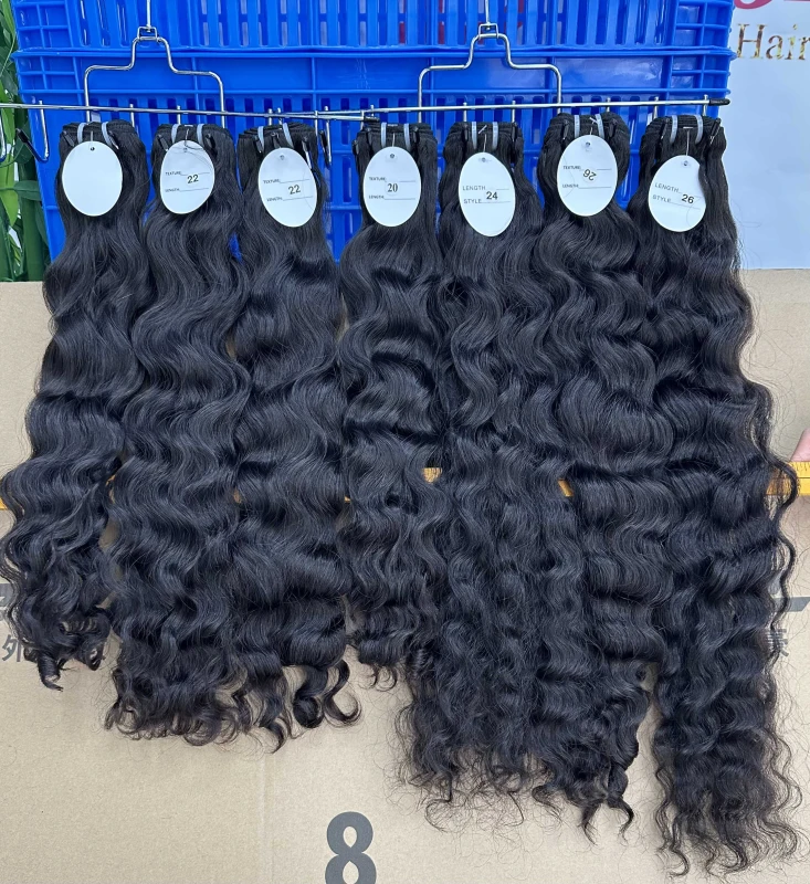 Donors Hair Natural colour Raw Hair Burmese Wavy Bundle Hair Weave100% Human Hair