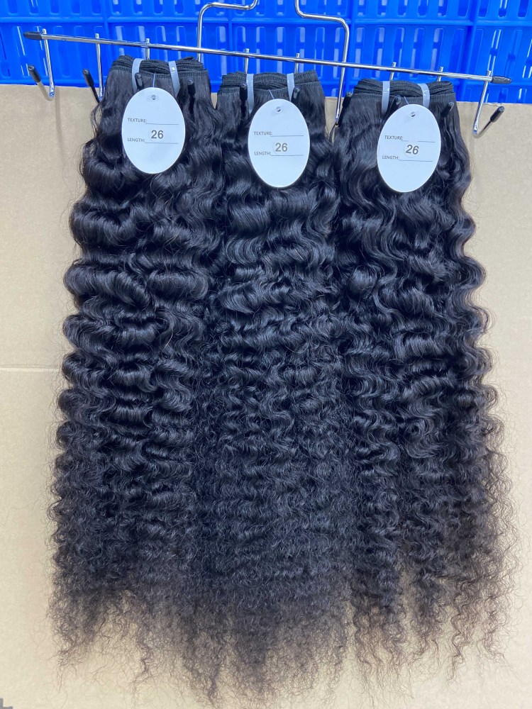 Donors Hair Raw Indian Curly 3 Bundles Dale 100% Human Hair Natural Colour