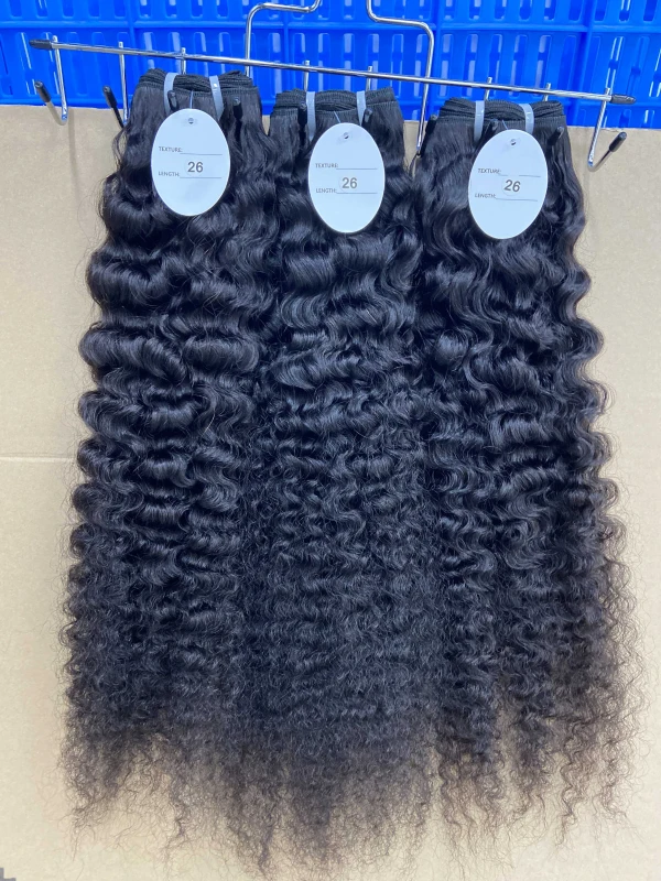 RawDonorsHair Natural colour Raw Hair Indian Curly Bundle Hair Weave100% Human Hair
