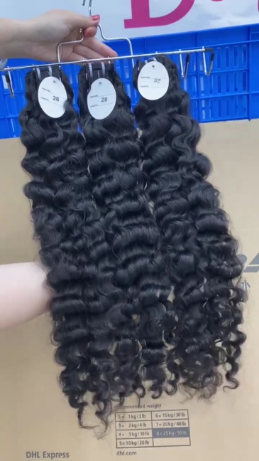 RawDonorsHair Raw Burmese Curly 3 Bundles with & 4x4 HD Lace Closure