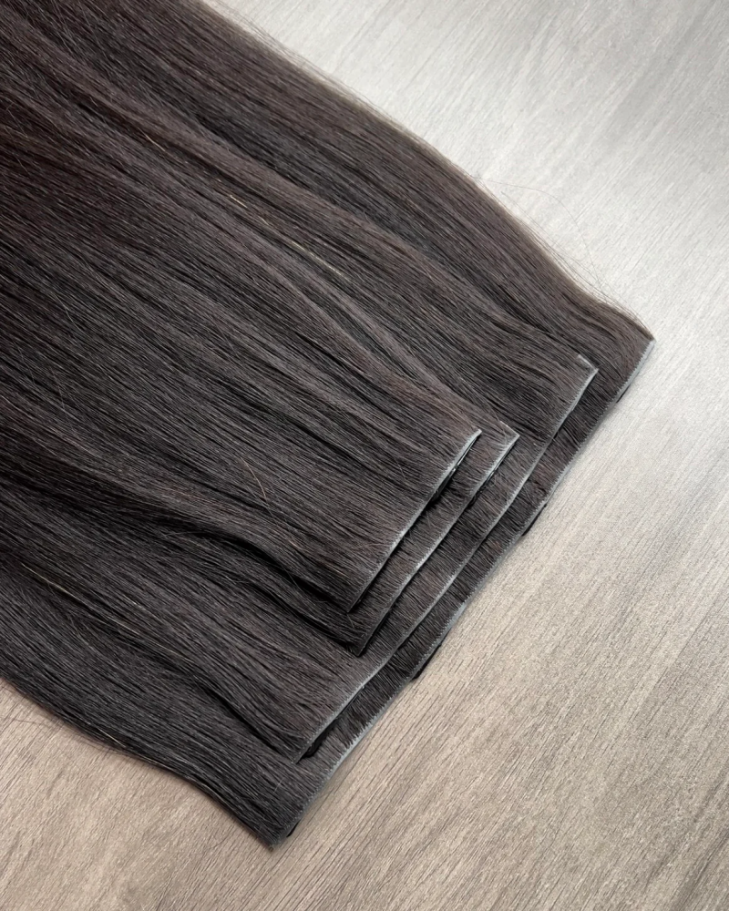 Donors Hair PU Clip-In SilkStraight Human Hair Extensions 7Pcs/Set