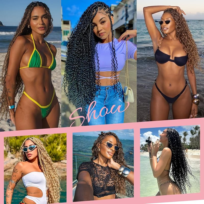 Donorshair Human Braiding hair Ombre 4/27 100gram, Boho Braids Human Hair, Deep Wave Bulk Human Hair for Micro Braiding No Weft,Curly Knotless/Goddess/Bohemian/Gypsy