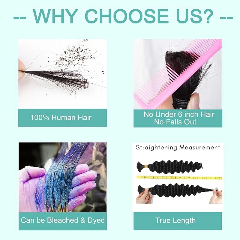 DonorsHair Raw Burmese Curly 100% Human Hair Natural Black Bulk Hair For Braiding Bundles No Weft Braiding Hair Extension Human Braiding Hair 1 Bundle 100g Water Wave Bulk Human Hair for Braiding No Weft Wet&Wavy Braiding Hair Bulk Curly Human Hair for