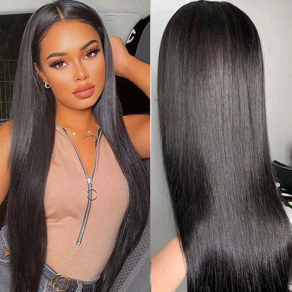 Donorshair 18-28 inch Human Hair Wigs 4*4 Transparent Lace Front Wigs Natural Hair Wig Sale Pre Plucked 4x4 HD Lace Frontal WigStraight 180%