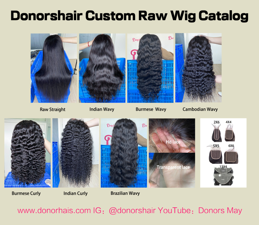 RawDonorshair 18-30 inch Human Hair Wigs 4*4 Transparent Lace Front Wigs Natural Hair Wig Sale Pre Plucked 4x4 HD Lace Frontal WigStraight 180%