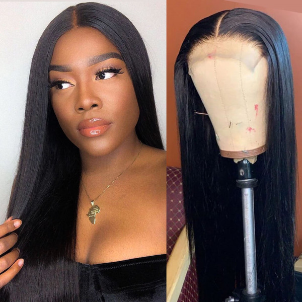 Donorshair 18-28 inch Human Hair Wigs 5*5 Transparent Lace Front Wigs Natural Hair Wig Sale Pre Plucked 5*5 HD Lace Frontal WigStraight 180%