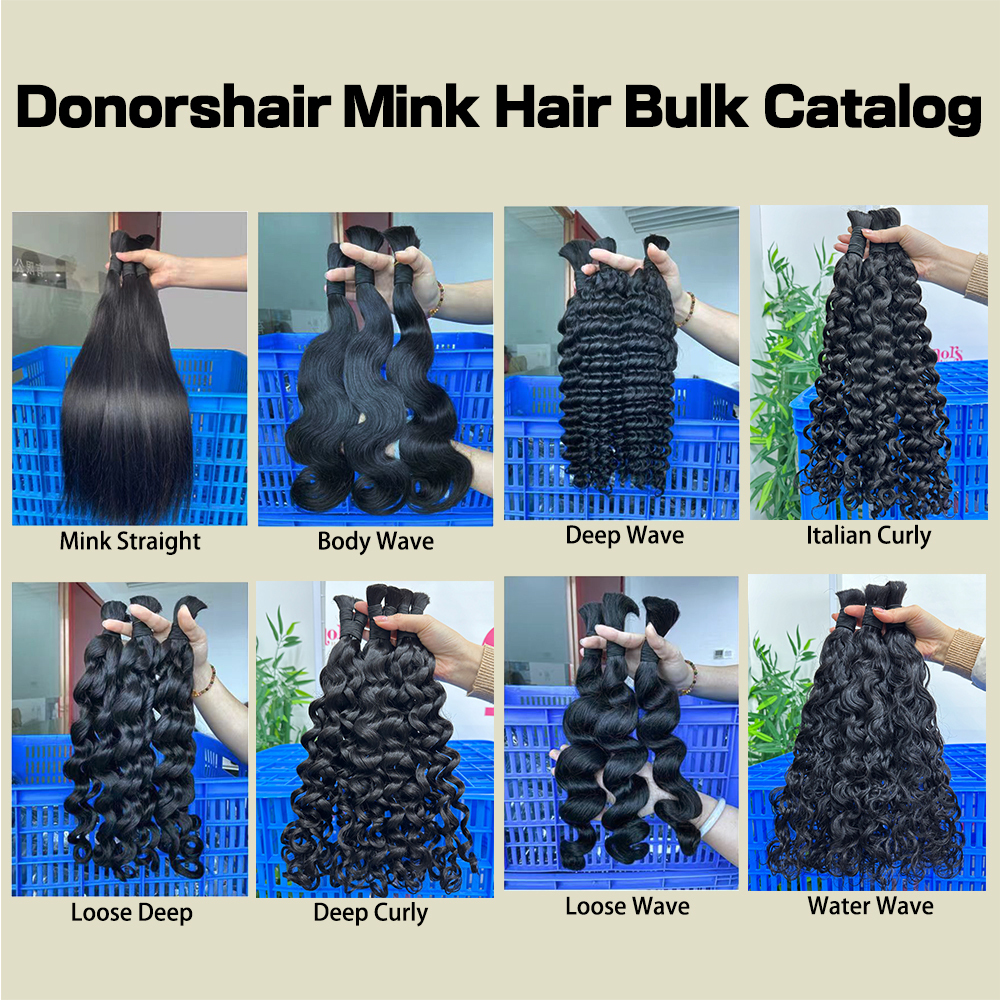 Donors Hair 100% Human Hair Straight Natural Bulk Hair For Braiding Bundles Human Braiding Hair 1 Bundle 100g Water Wave Bulk Human Hair for Braiding No Weft Wet&Wavy Braiding Hair Bulk Curly Human Hair for Boho Braids 100g