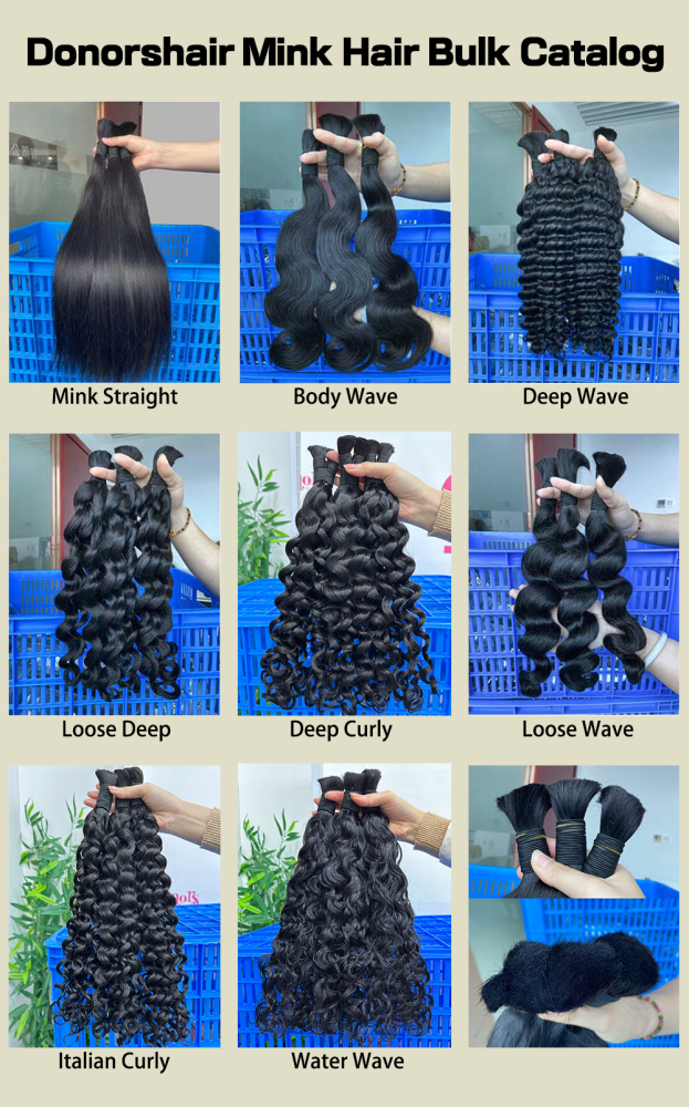 Donors Hair 100% Human Hair Water Wave Natural Bulk Hair For Braiding Bundles Human Braiding Hair 1 Bundle 100g Water Wave Bulk Human Hair for Braiding No Weft Wet&Wavy Braiding Hair Bulk Curly Human Hair for Boho Braids 100g