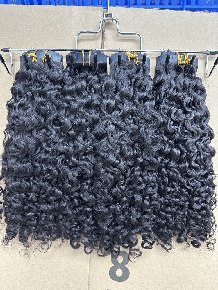 DonorHairs Raw Soft curly Seamless clips in