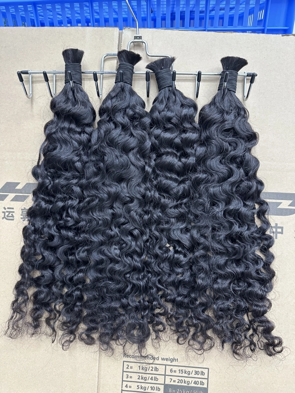 Hair Bulk RAW HAIR BULK  All TEXTURES Human Braiding Hair 1 Bundle 100g Water Wave Bulk Human Hair for Braiding No Weft Wet&Wavy Braiding Hair Bulk Curly Human Hair for Boho Braids 100g