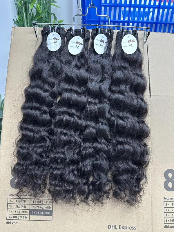 Donors Hair Natural colour Raw Hair Brazilian Wavy Bundle Hair 100% Human Hair