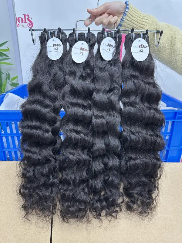 Donors Hair Natural colour Raw Hair Brazilian Wavy Bundle Hair 100% Human Hair