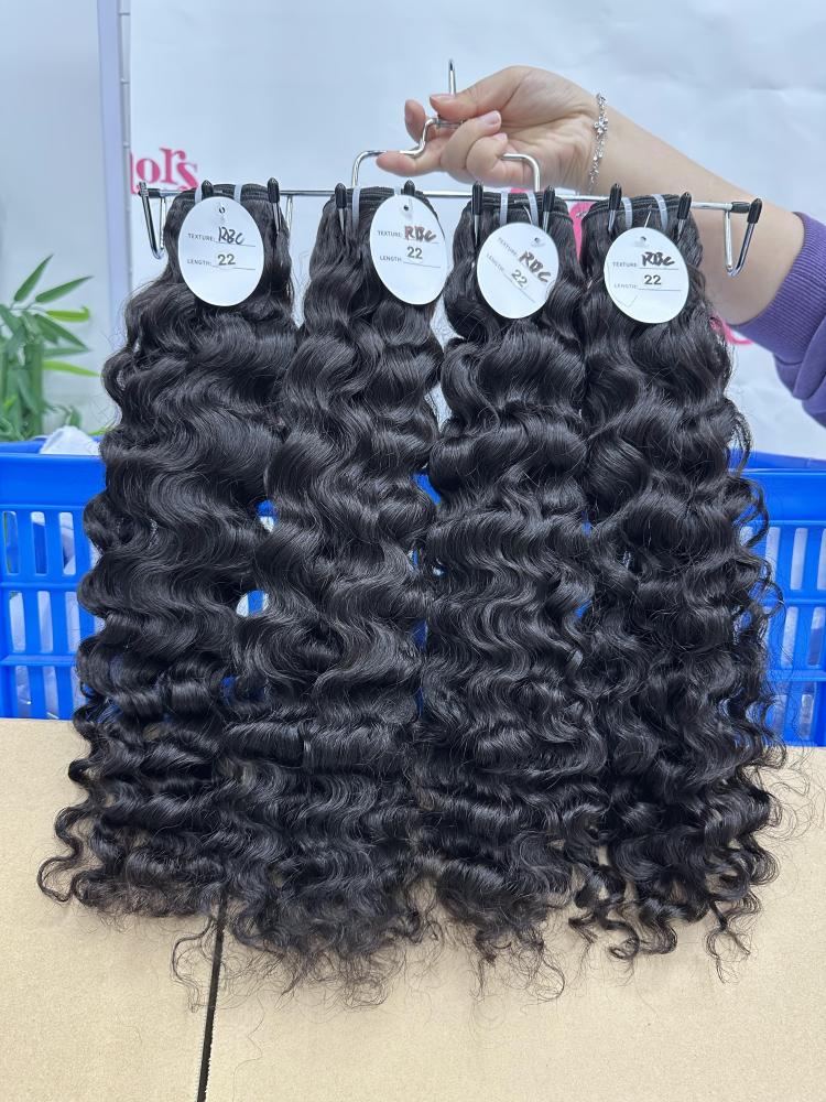 Raw DonorsHair Natural colour Raw Hair Burmese Curly  Bundle Hair Weave100% Human Hair