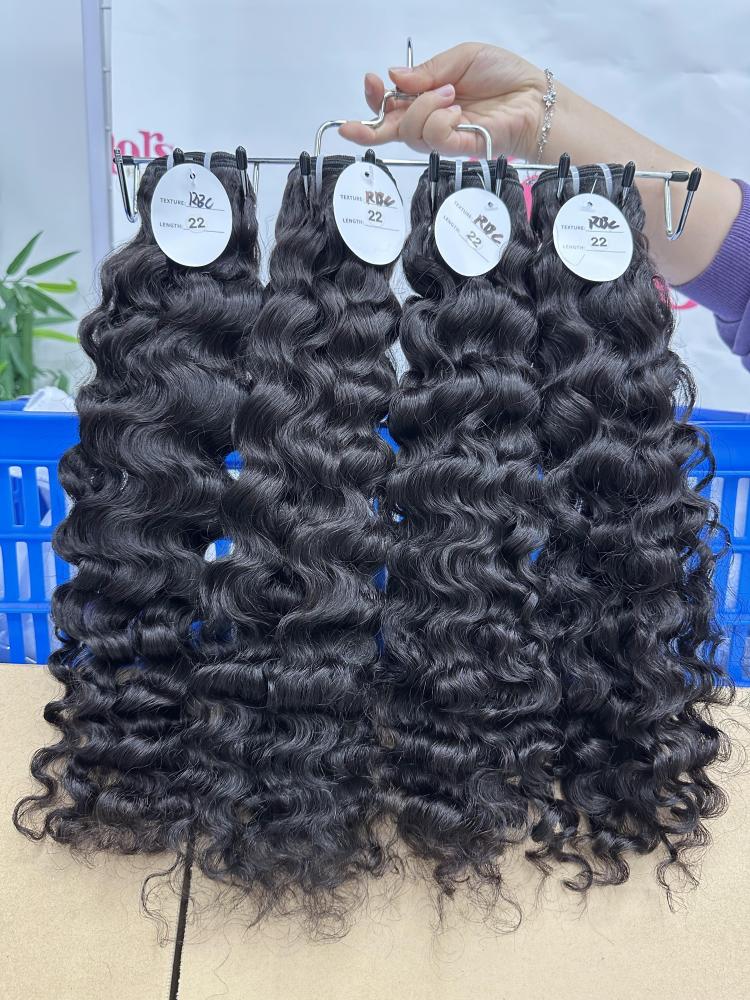 Raw DonorsHair Natural colour Raw Hair Burmese Curly  Bundle Hair Weave100% Human Hair