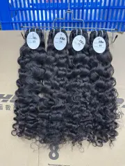 Raw DonorsHair Natural colour Raw Hair Burmese Curly  Bundle Hair Weave100% Human Hair