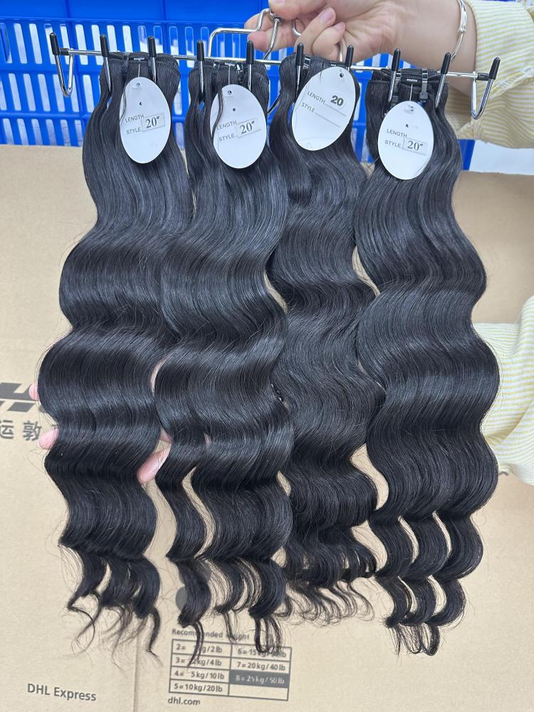 RawDonorsHair Natural colour Raw Hair More Wavy Bundle Hair Weave100% Human Hair