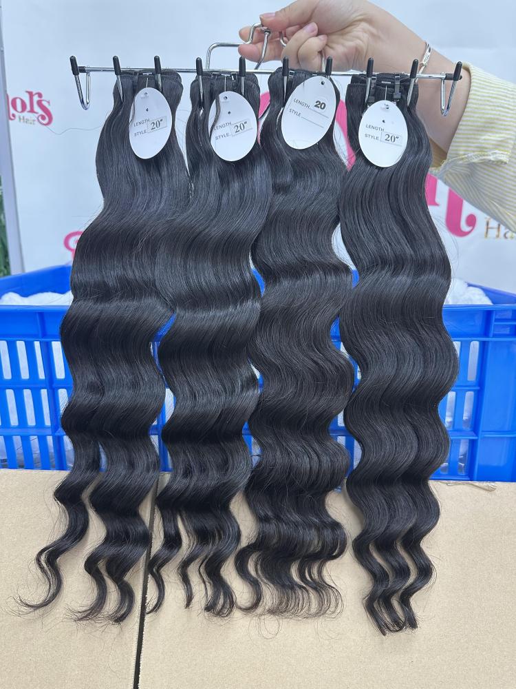 RawDonorsHair Natural colour Raw Hair More Wavy Bundle Hair Weave100% Human Hair