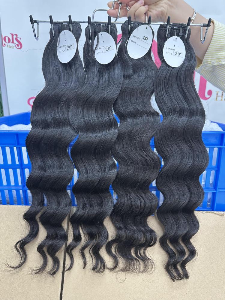 RawDonorsHair Natural colour Raw Hair More Wavy Bundle Hair Weave100% Human Hair