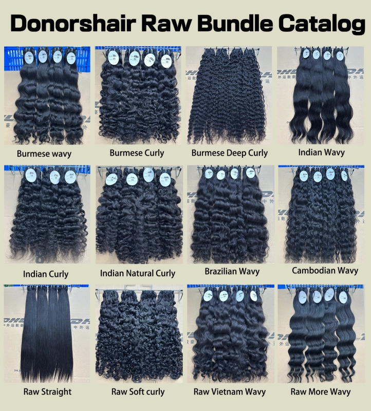 Donors Hair Natural colour Raw Hair Brazilian Wavy Bundle Hair 100% Human Hair