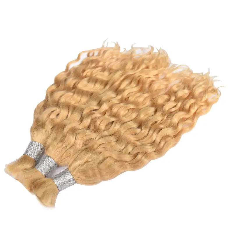 Colour #613 Water Wave Bulk Hair 100% Human Hair  No Weft Bulk Hair for Human Hair DonorsHair