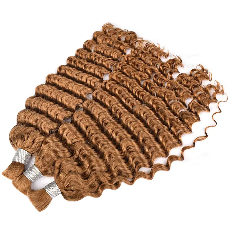 Hair Bulk DonorsHair Straight. Deep Wave.Water Wave 100% Human Hair Ginger Bulk Hair For Braiding Bundles Human Braiding Hair 1 Bundle 100g Water Wave Bulk Human Hair for Braiding No Weft Wet&Wavy Braiding Hair B