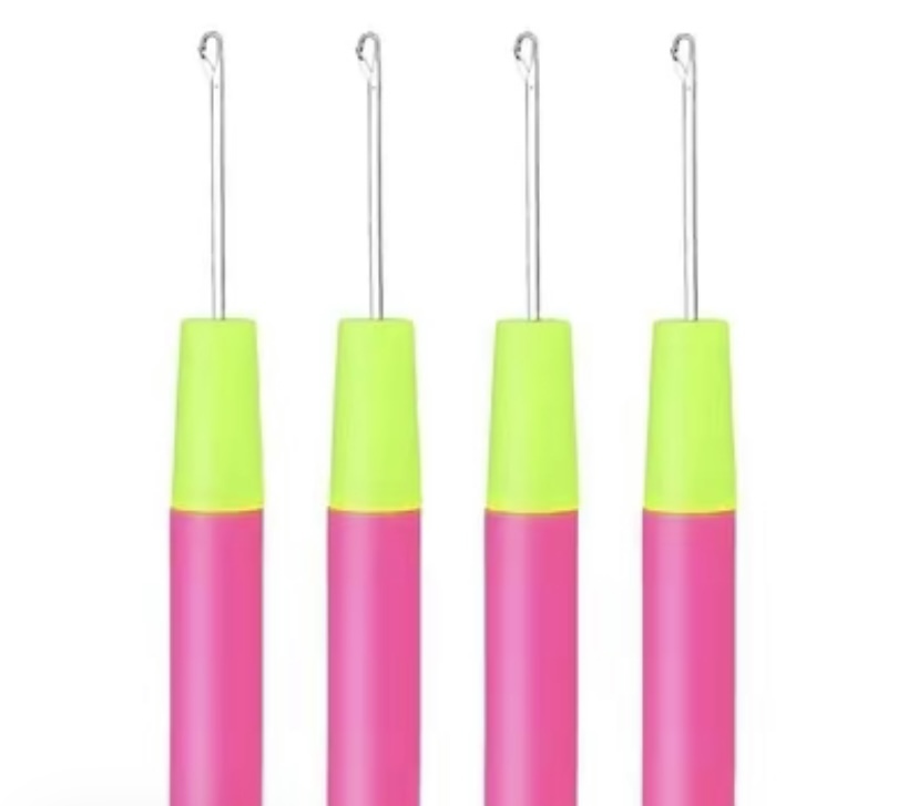 Hair Crochet Hook Set, Hair Crochet Braids ToolProfessional Heatless Styling Tools for Women & Girls