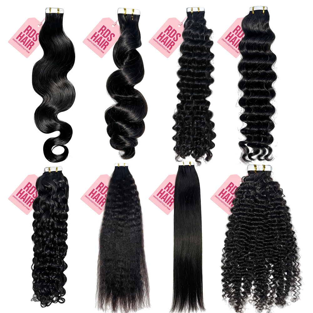 RawDonorsHair 1 Mink Tapein Deal for All Hair Textures 100% Human Virgin Hair unprocessed Human Hair 1 Mink Tapein Deal