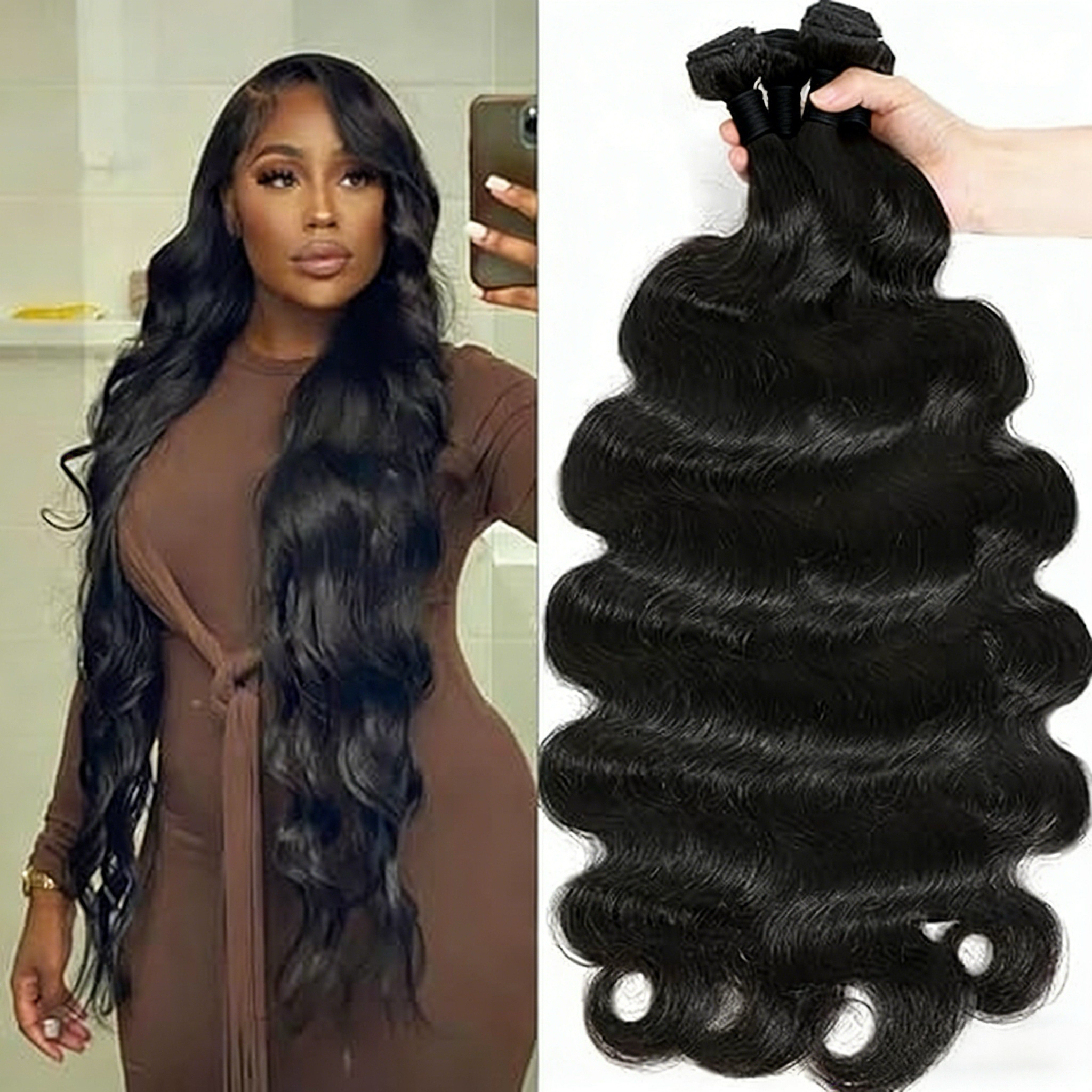 100% Body Wave Bundle Hair (100g) - Tangle Free Grade 3/4 Bundles