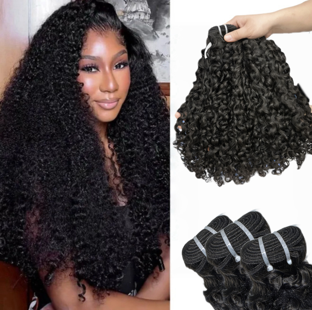 RawDonorsHair In Raw Pixie Curly Human Hair Raw Bundle Deal