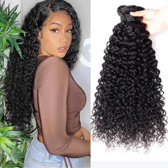 RawDonorsHair In Mink Jerry Curly Human Hair Mink Bundle Deal