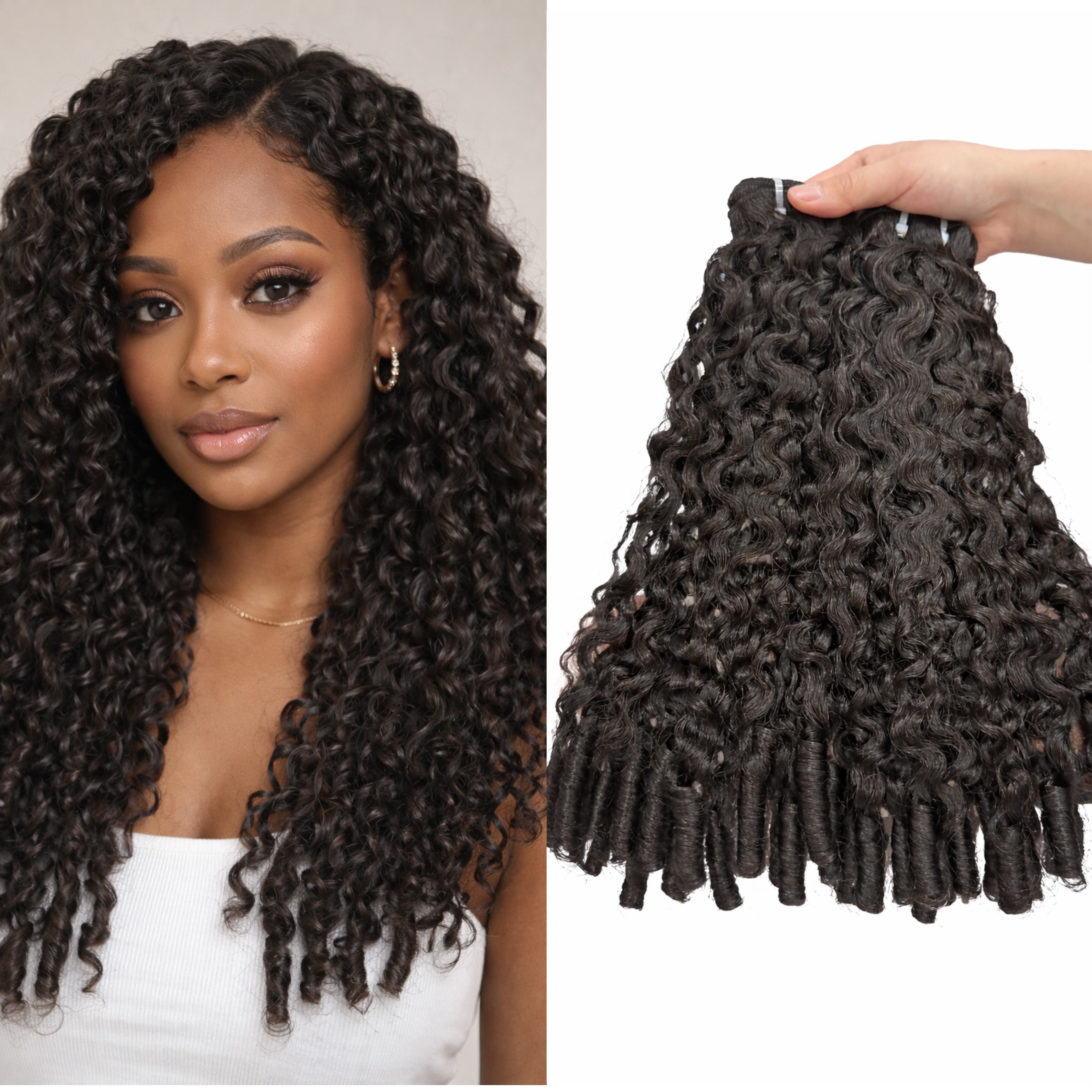 RawDonorsHair In Raw Burmese Pixie Curly Human Hair Raw Bundle Deal
