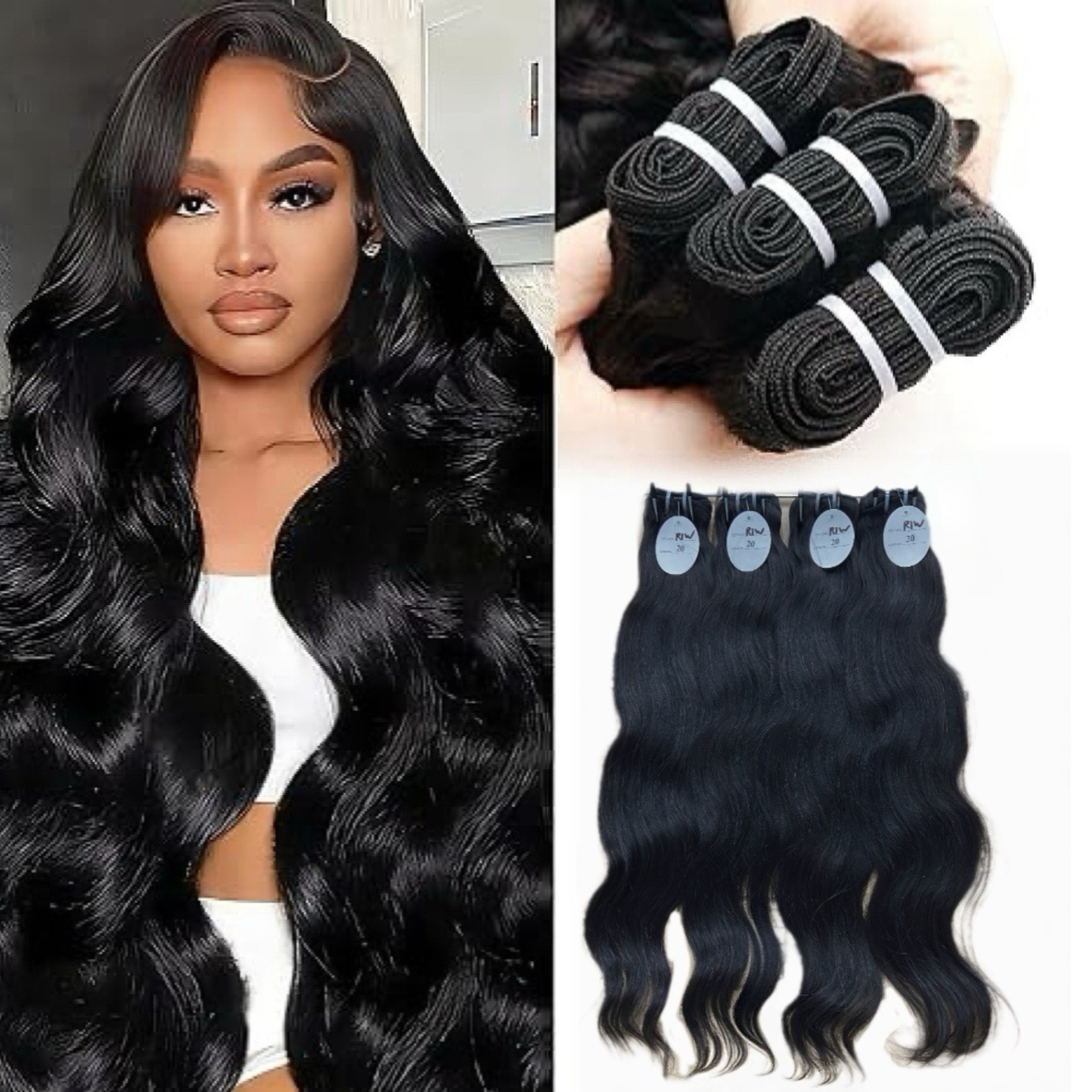 RawDonorsHair In Raw Indian Wavy Human Hair Raw Bundle Deal