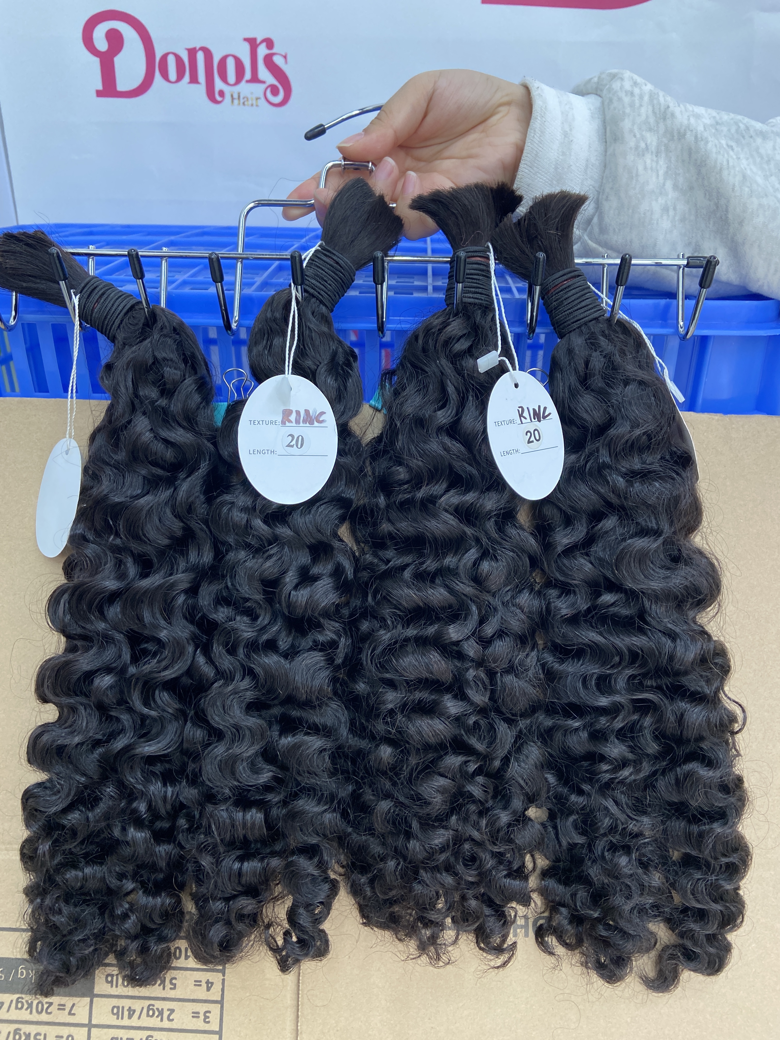 RawDonorsHair In Raw Indian Natural Curly Human Hair Raw Bulk Deal