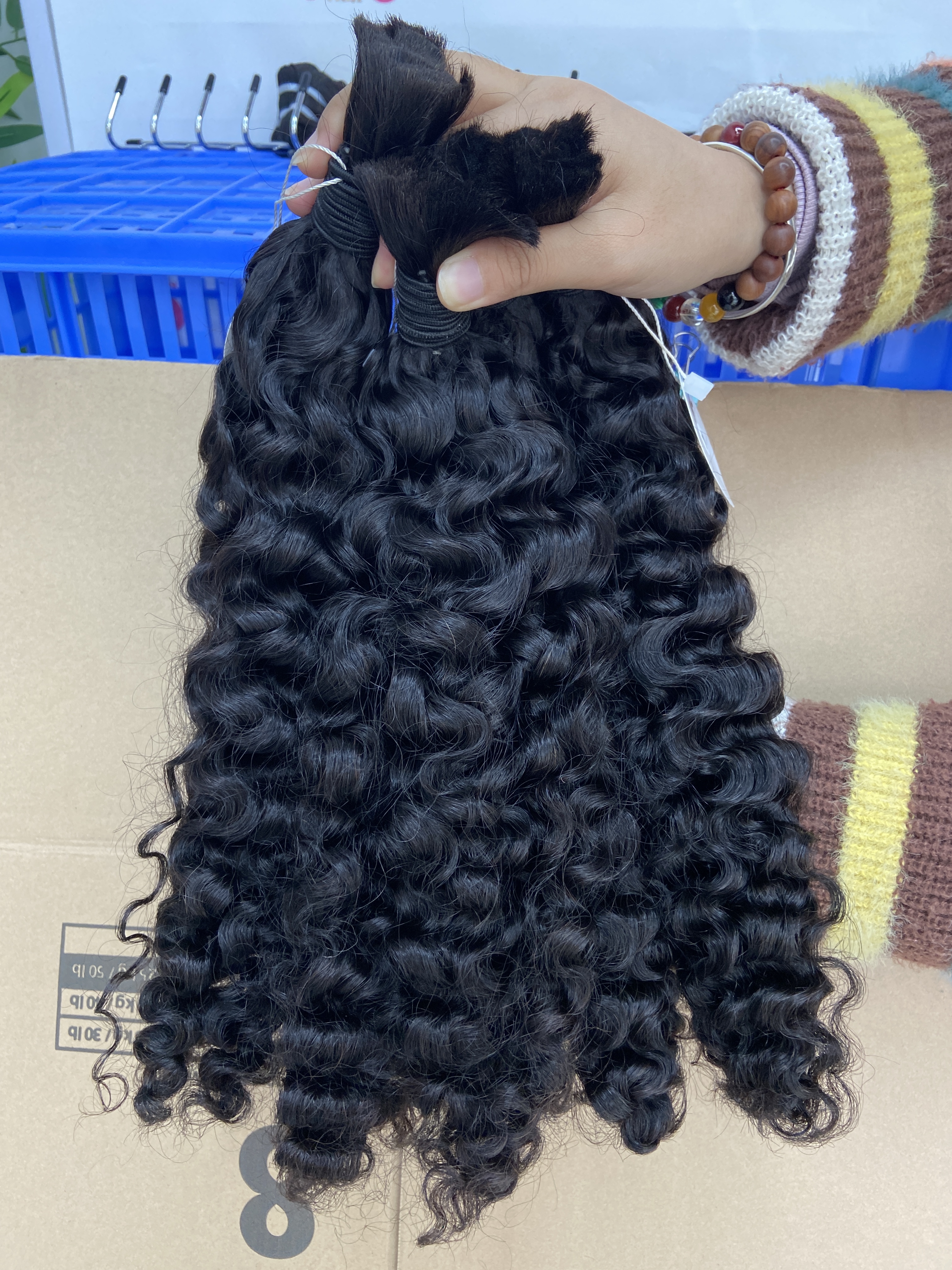 RawDonorsHair In Raw Indian Natural Curly Human Hair Raw Bulk Deal