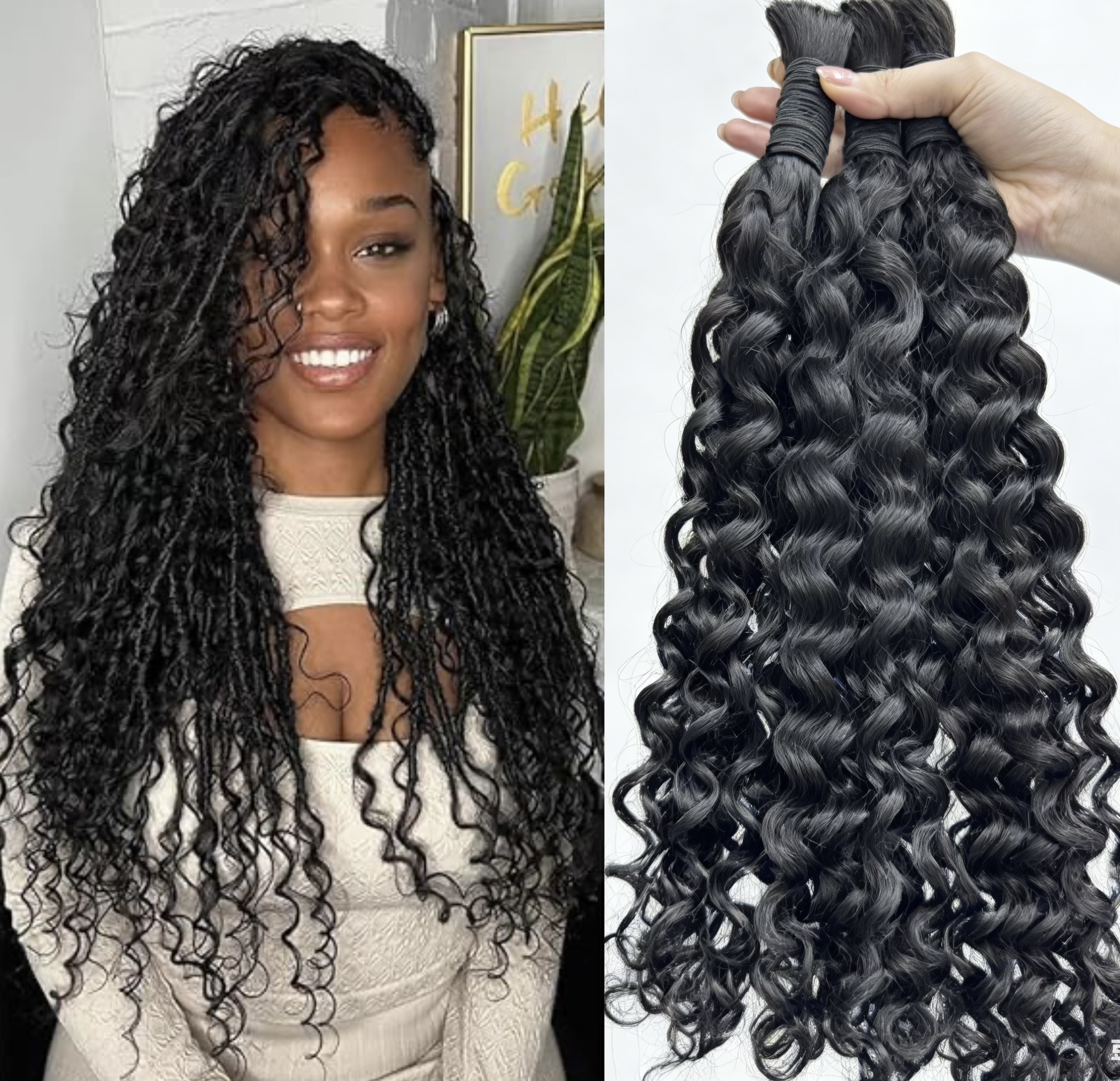 RawDonorsHair In Mink Italian Curly Human Hair Mink Bulk Deal