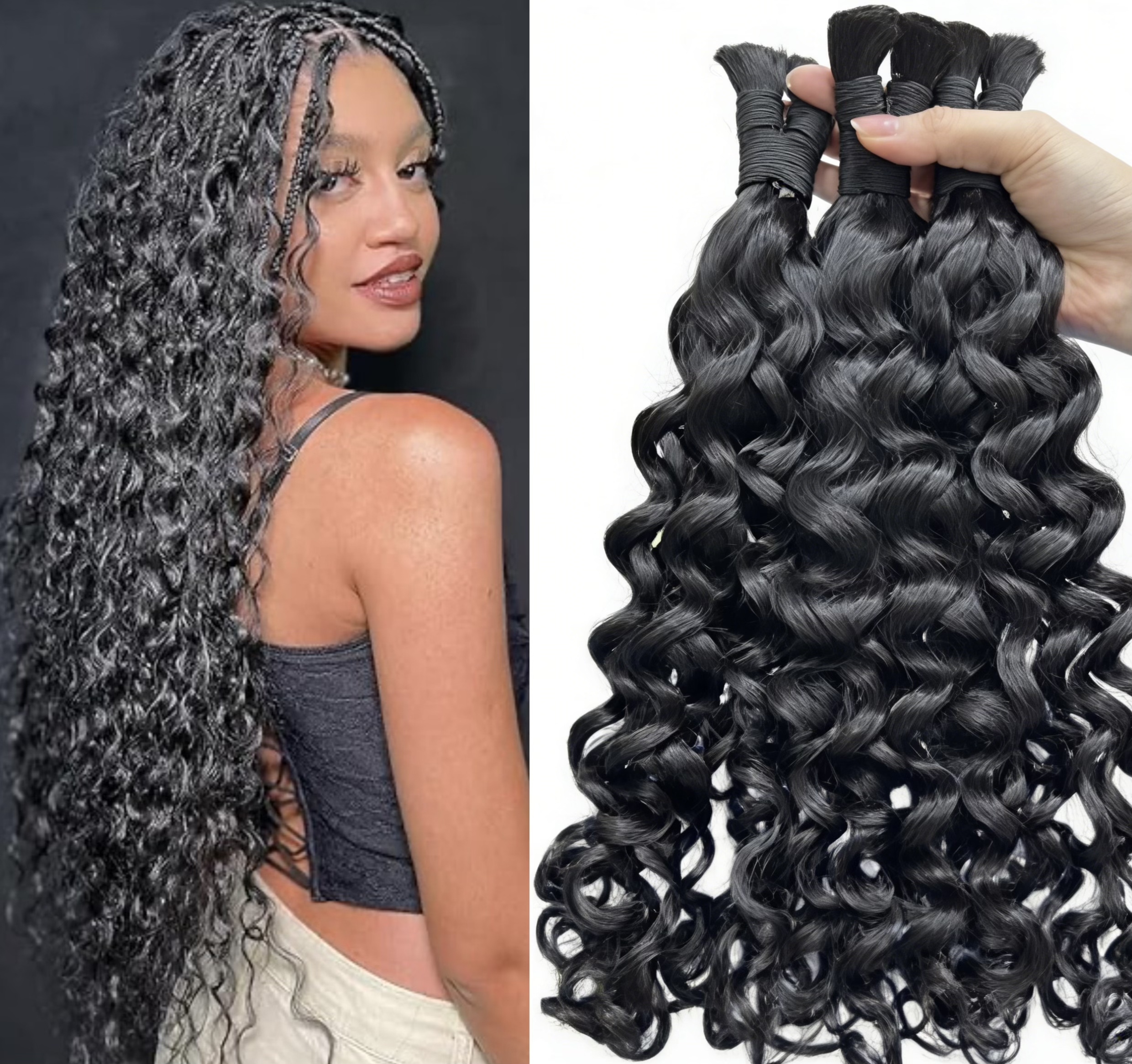 RawDonorsHair In Mink Deep Curly Human Hair Mink Bulk Deal