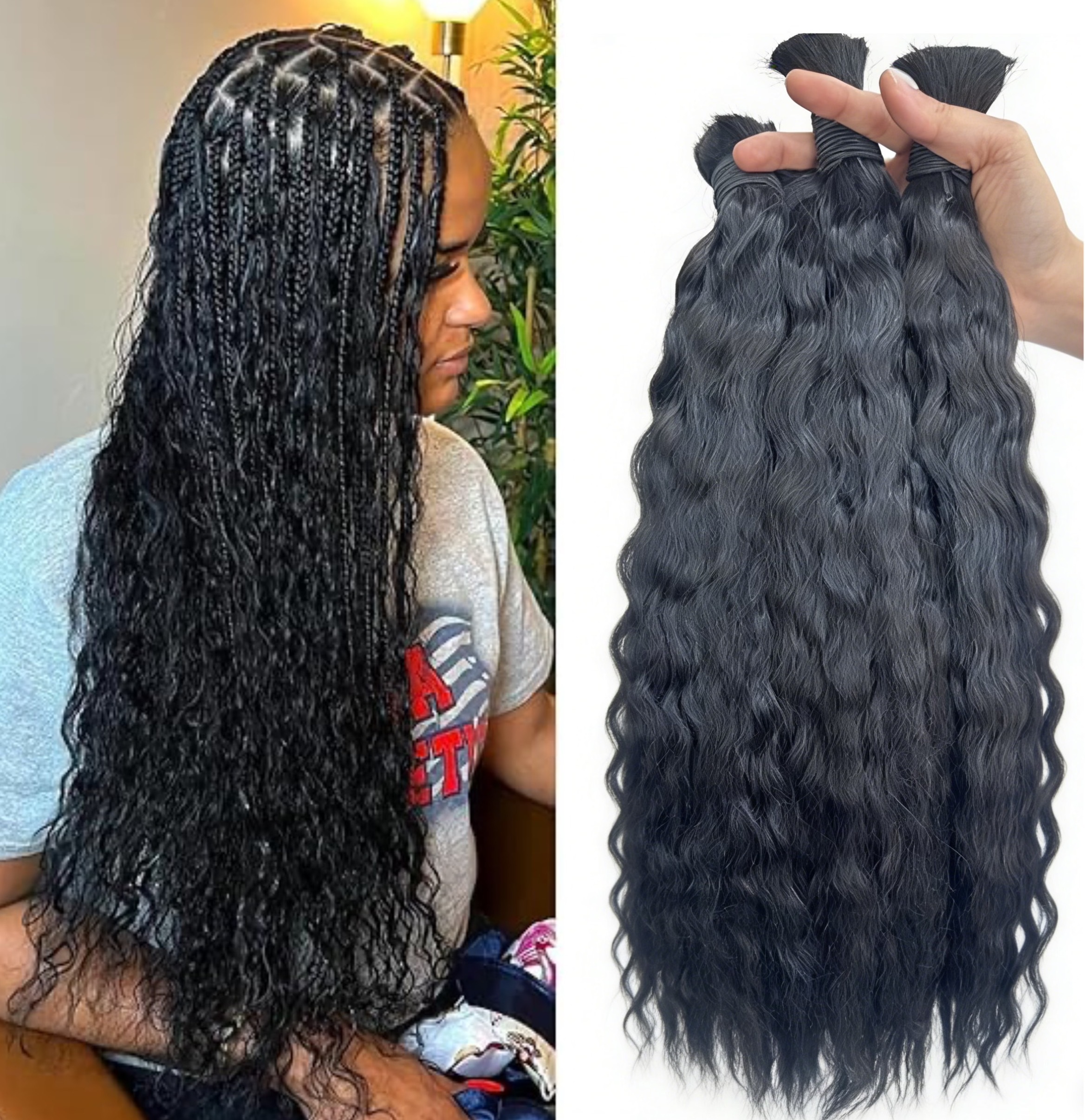 RawDonorsHair In Mink Wet and Wavy Human Hair Mink Bulk Deal