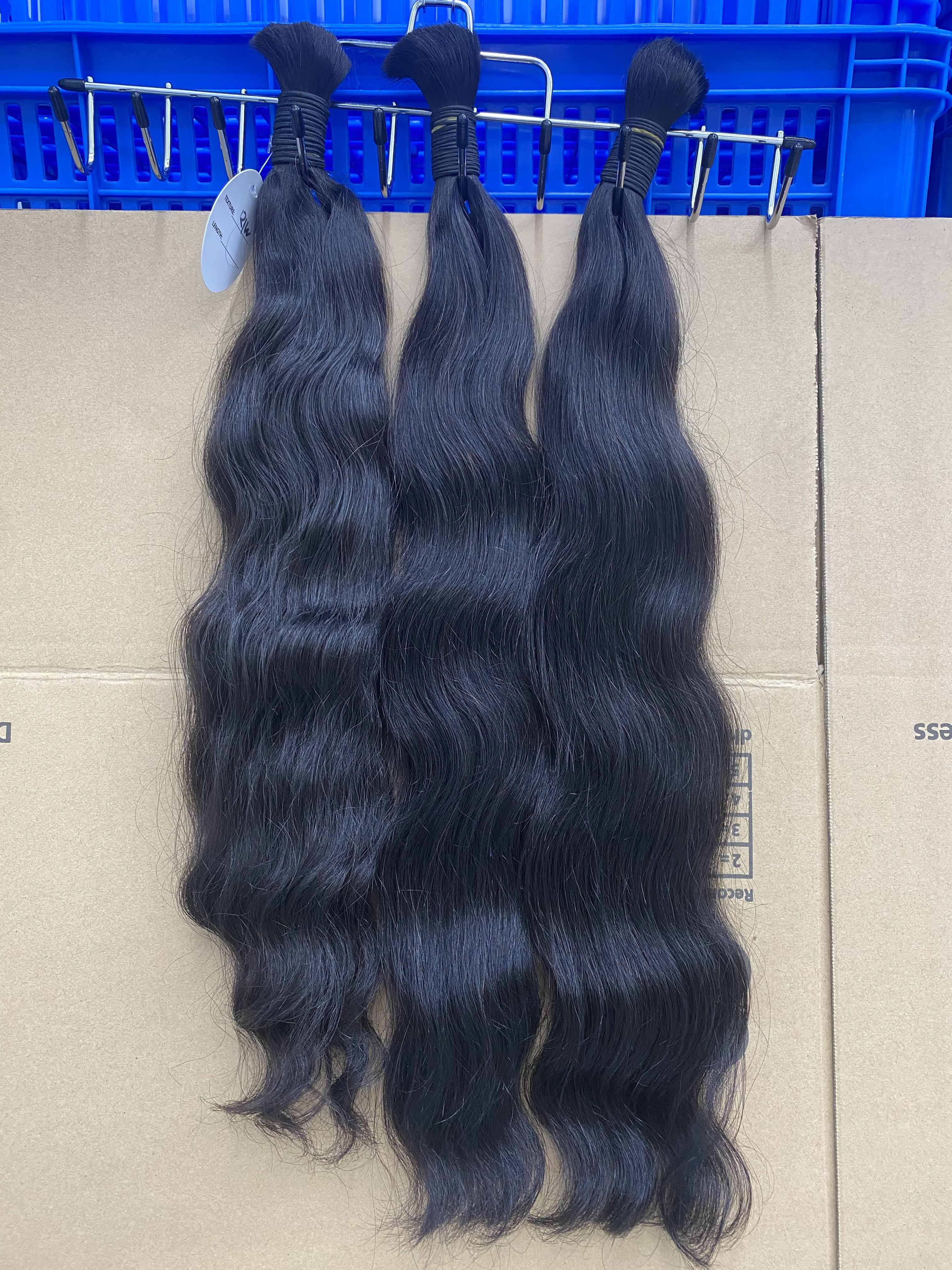 RawDonorsHair In Raw Indian Wavy Human Hair Raw Bulk Deal