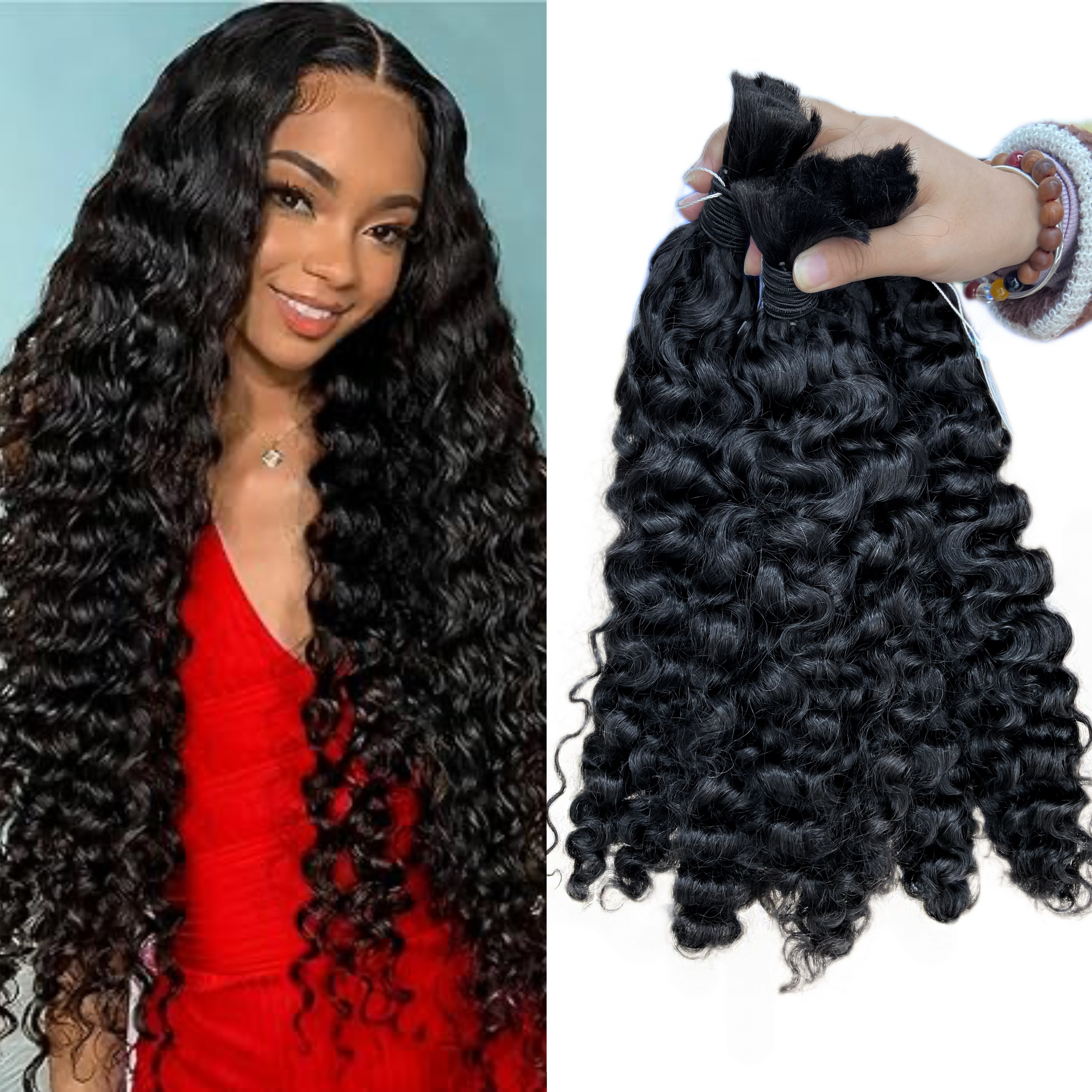 RawDonorsHair In Raw Indian Natural Curly Human Hair Raw Bulk Deal