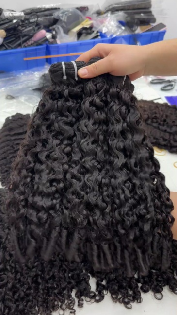 100% Burmese Pixie Curly Bundle Hair (100g) - Tangle Free Grade 3/4 Bundles