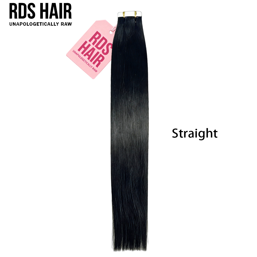 100% Unprocessed Natural Black All Textures Raw Human Hair Tapein (No Weft)