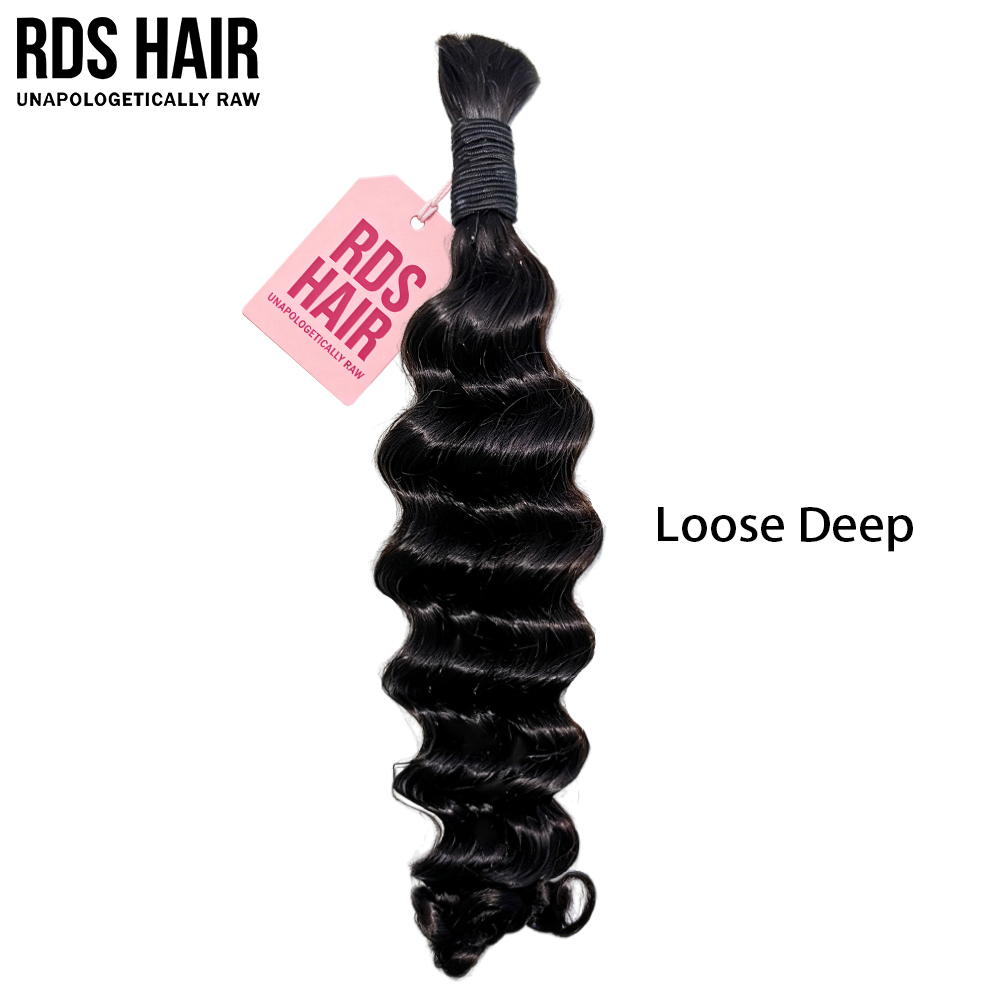 Rawdonorshair 1 Mink Bulk Deal for Natural Black All Textures 100% Human Hair No Weft Bulk Hair