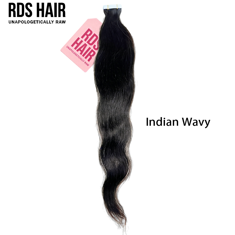 100% Unprocessed Natural Black All Textures Raw Human Hair Tapein (No Weft)