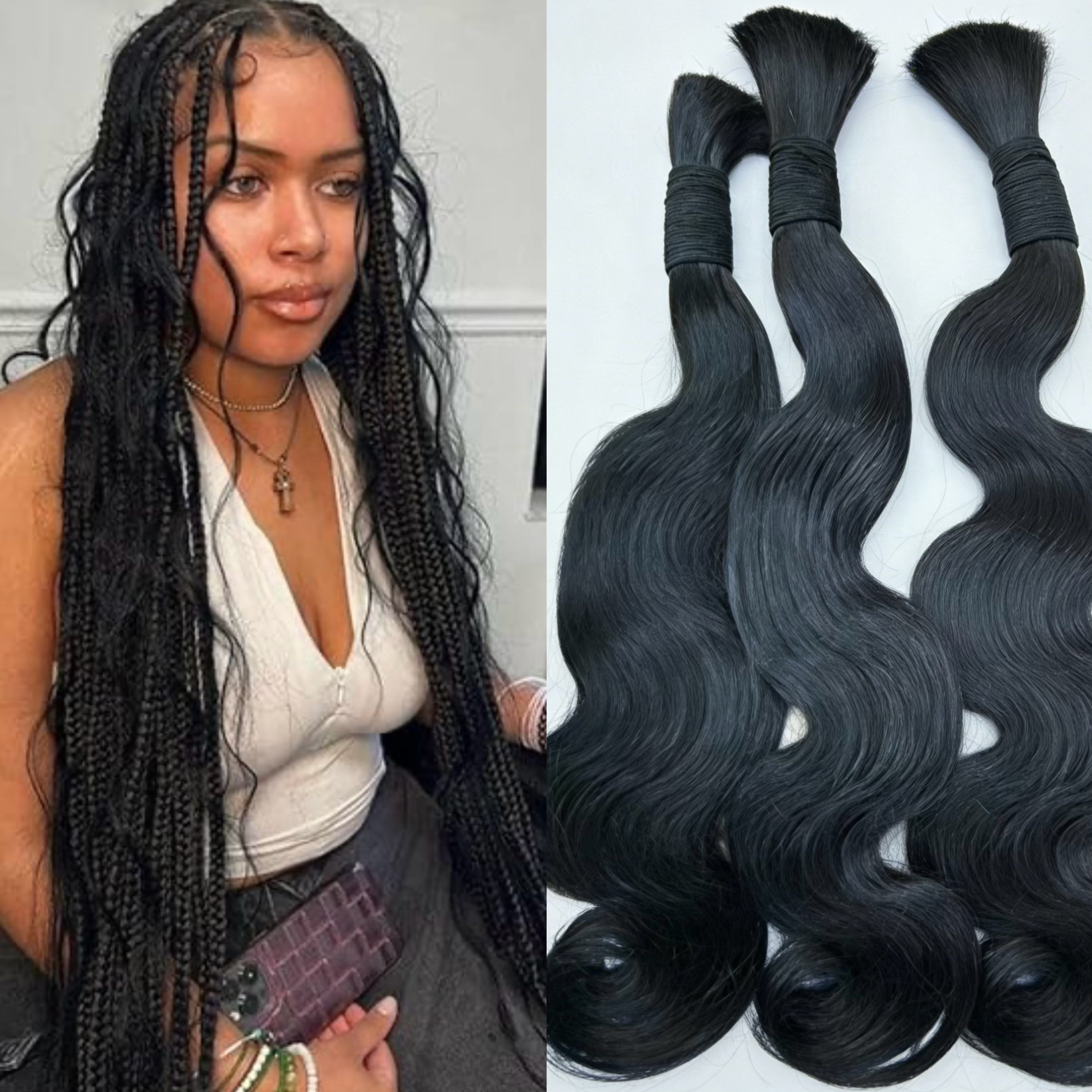 RawDonorsHair In Mink Body Wave Human Hair Mink Bulk Deal