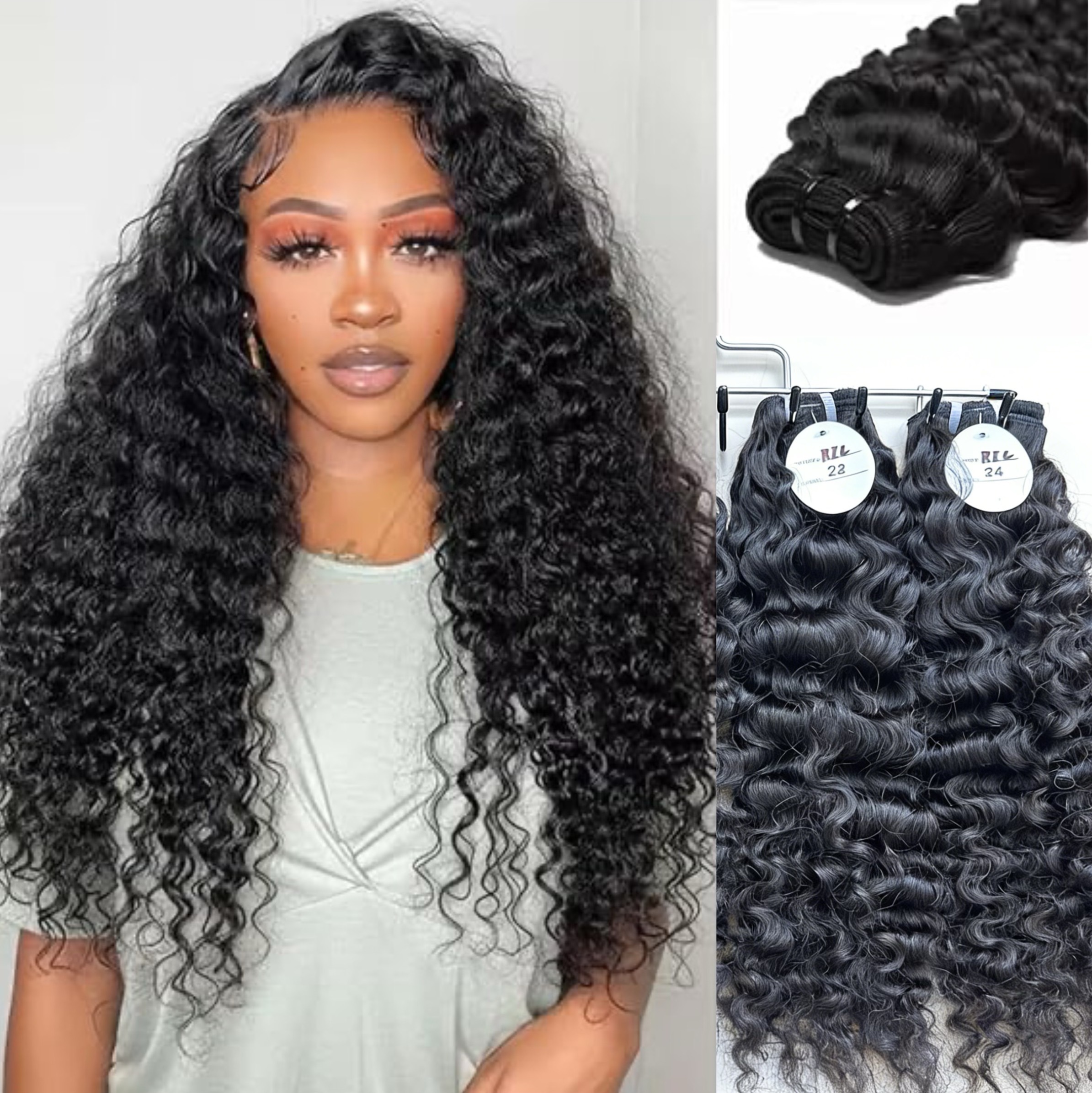 RawDonorsHair In Raw Indian Curly Human Hair Raw Bundle Deal