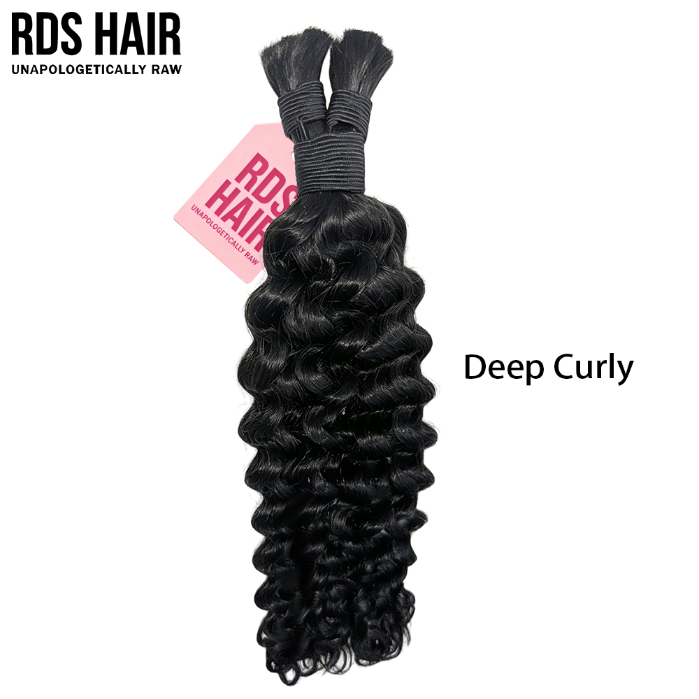 Rawdonorshair 1 Mink Bulk Deal for Natural Black All Textures 100% Human Hair No Weft Bulk Hair