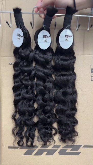 100% Raw Burmese wavy Bulk Hair (100g) - Tangle Free Grade 2/3/4 Bundles