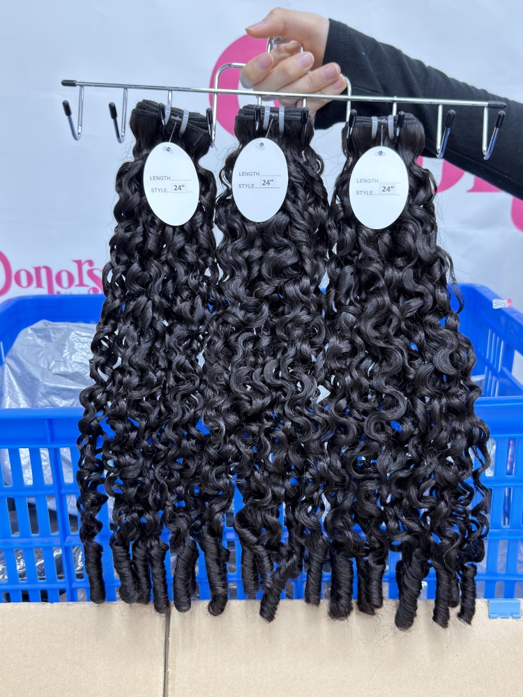 100% Burmese Pixie Curly Bundle Hair (100g) - Tangle Free Grade 3/4 Bundles