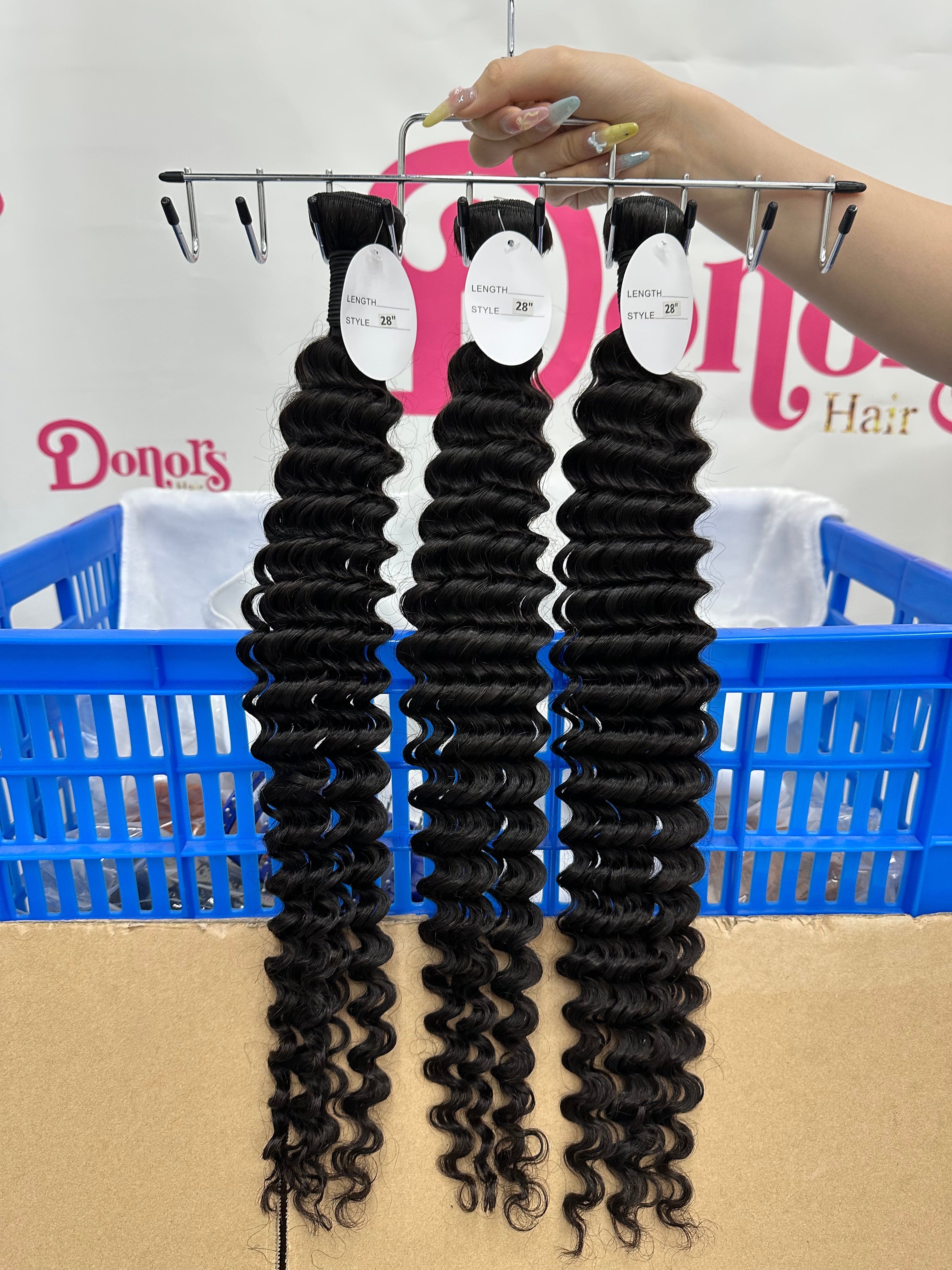 100% Deep Wave Bundle Hair (100g) - Tangle Free Grade 3/4 Bundles